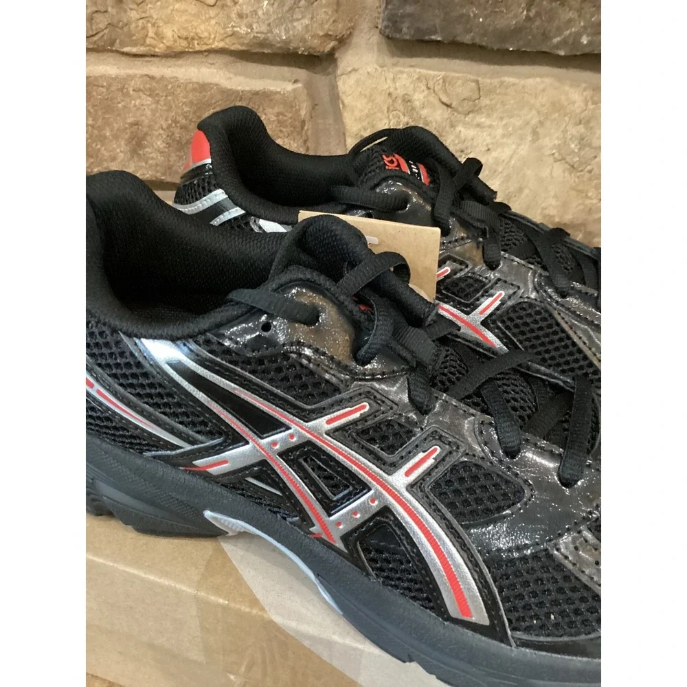 ASICS GEL-1130 GS Big Kids Running Shoes Black Classic Red  Size 7Y New